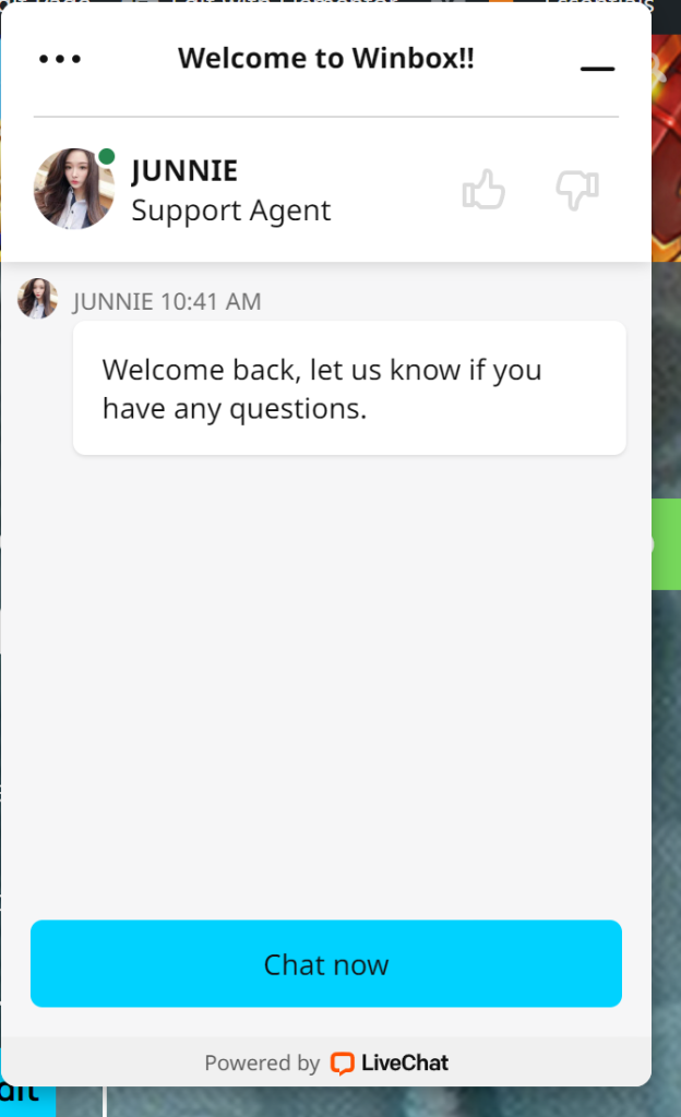 Winbox casino customer service