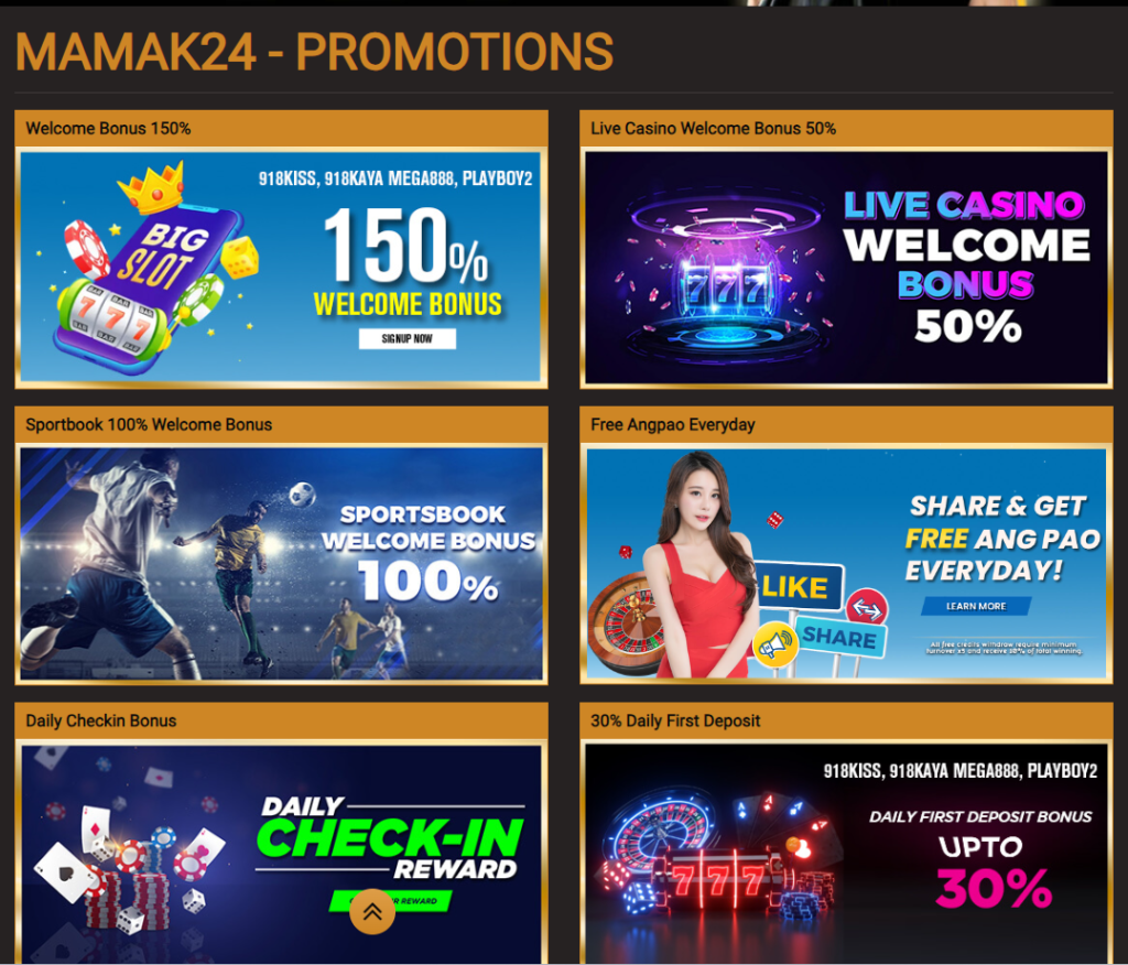 Mamak24 Bonus & promotions