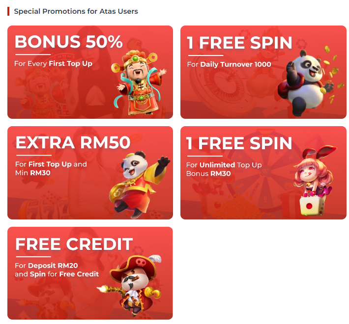 ATAS Bonuses and Promotions