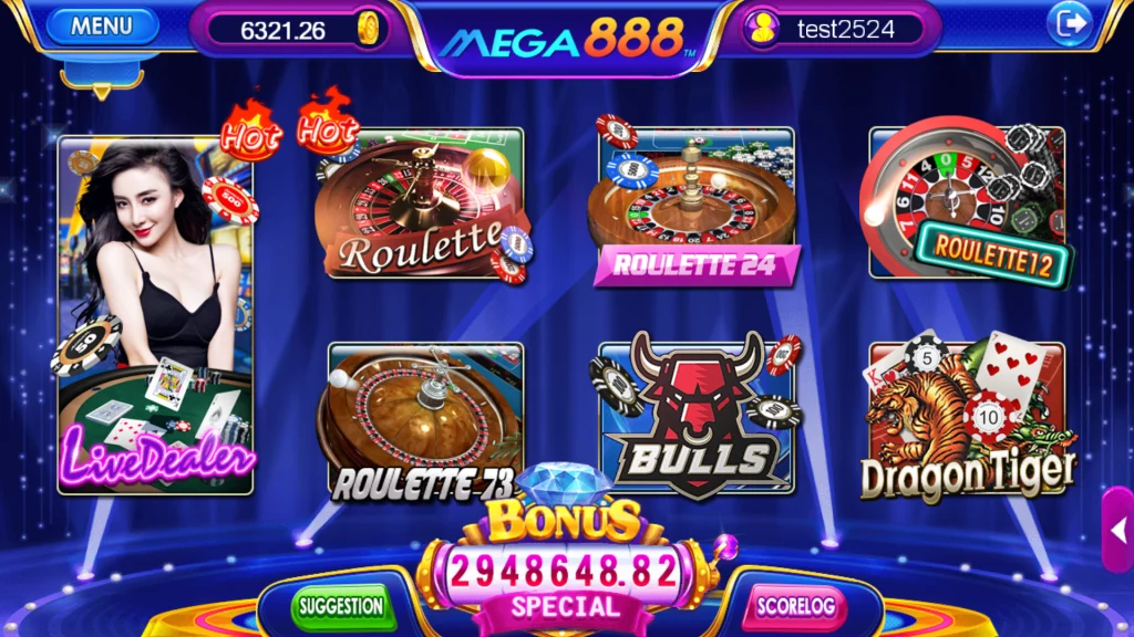 Mega888 Casino Table games